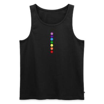 Die 7 Chakren - Männer Premium Bio Tank Top - Schwarz - Vorne - AI Model Male 178 light (178cm)