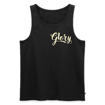Glory 1 - Männer Premium Bio Tank Top - Schwarz - Vorne - AI Model Male 178 light (178cm)