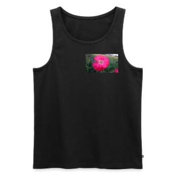 Rote Blume - Männer Premium Bio Tank Top - Schwarz - Vorne - AI Model Male 178 light (178cm)
