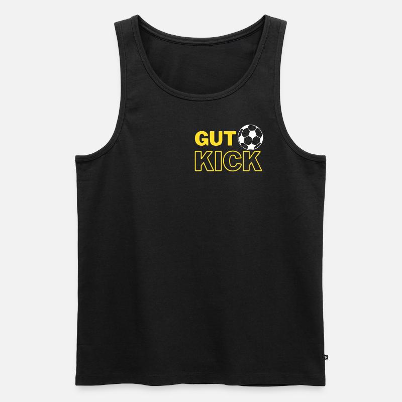 Gut Kick - Männer Premium Bio Tank Top - Schwarz
