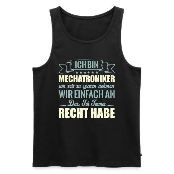 Mécatronicien Mécatronique KFz Mécanicien voitures - Débardeur bio Premium Homme - noir - Devant - Michal (187cm)