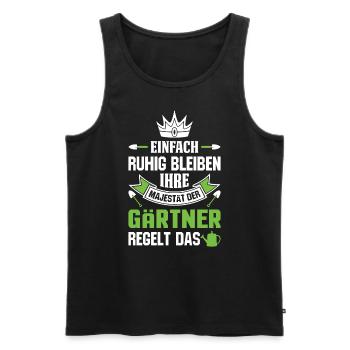 Gärtner Gärtnerei Gartenbau Spruch Gartenbauer - Männer Premium Bio Tank Top - Schwarz - Vorne - Michal (187cm)