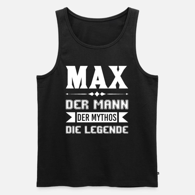 Max - Männer Premium Bio Tank Top - Schwarz