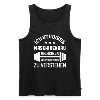 Maschinenbau Student - Männer Premium Bio Tank Top - Schwarz - Vorne - Michal (187cm)