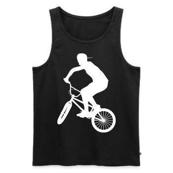 BMX - Men's Premium Organic Tank Top - black - Front - AI Model Male 178 light (178cm)
