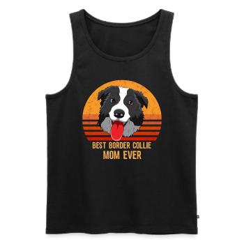 Best Border Collie Mom Ever Lustig Shepard Hundebe - Männer Premium Bio Tank Top - Schwarz - Vorne - AI Model Male 178 light (178cm)