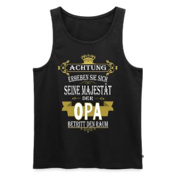 Opa Geschenkidee Opi Großvater Sprüche Geschenk - Männer Premium Bio Tank Top - Schwarz - Vorne - AI Model Male 178 light (178cm)