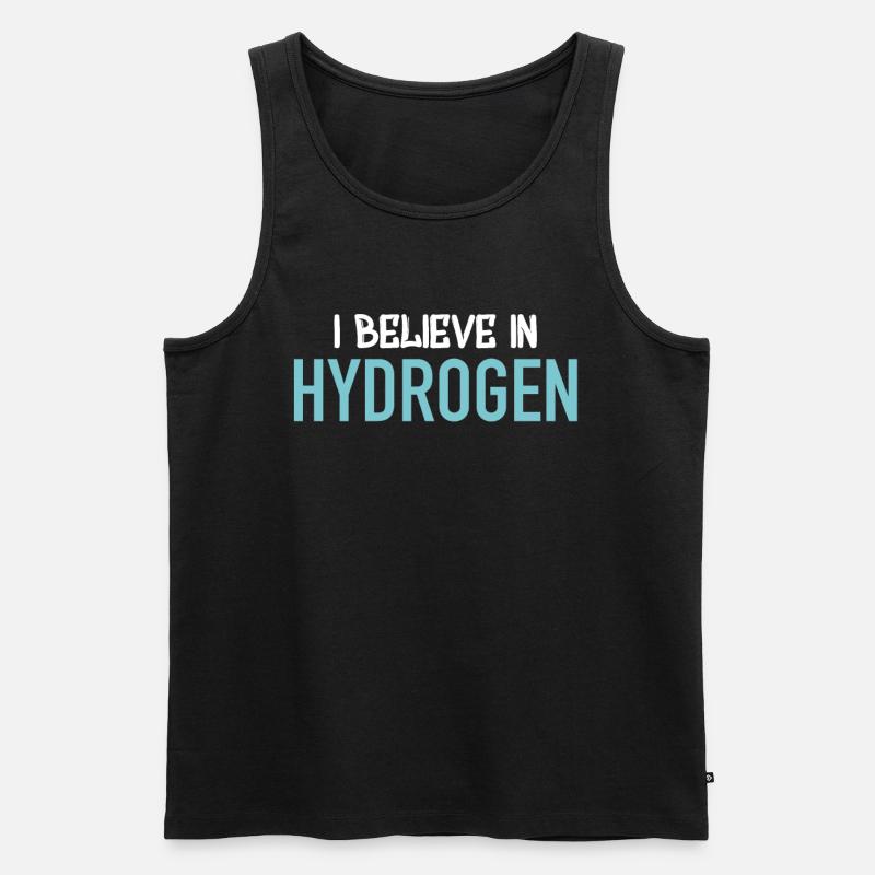 Wasserstoff - H2 - Männer Premium Bio Tank Top - Schwarz