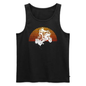 Africa Touring Twin motorcycle nature off-road bike - Men's Premium Organic Tank Top - black - Front - Michal (187cm)