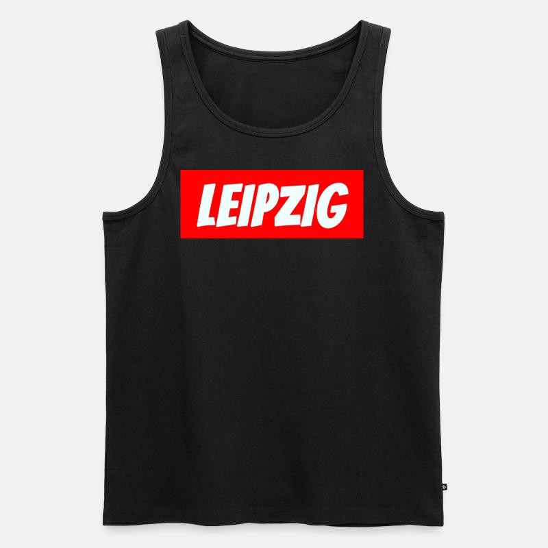 LEIPZIG Geschenk - Männer Premium Bio Tank Top - Schwarz