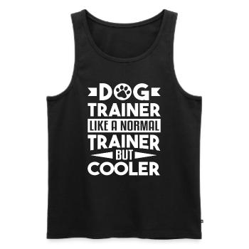 Dresseur de chien comme un dresseur de chien normal - Débardeur bio Premium Homme - noir - Devant - Michal (187cm)