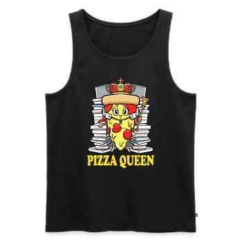 Restauration rapide Cuisine Italienne Pizza Queen Pizza Lover - Débardeur bio Premium Homme - noir - Devant - Michal (187cm)