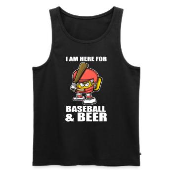 BaseballPlayer Beer Mug Pitcher Baseball & Beer - Men's Premium Organic Tank Top - black - Front - Michal (187cm)
