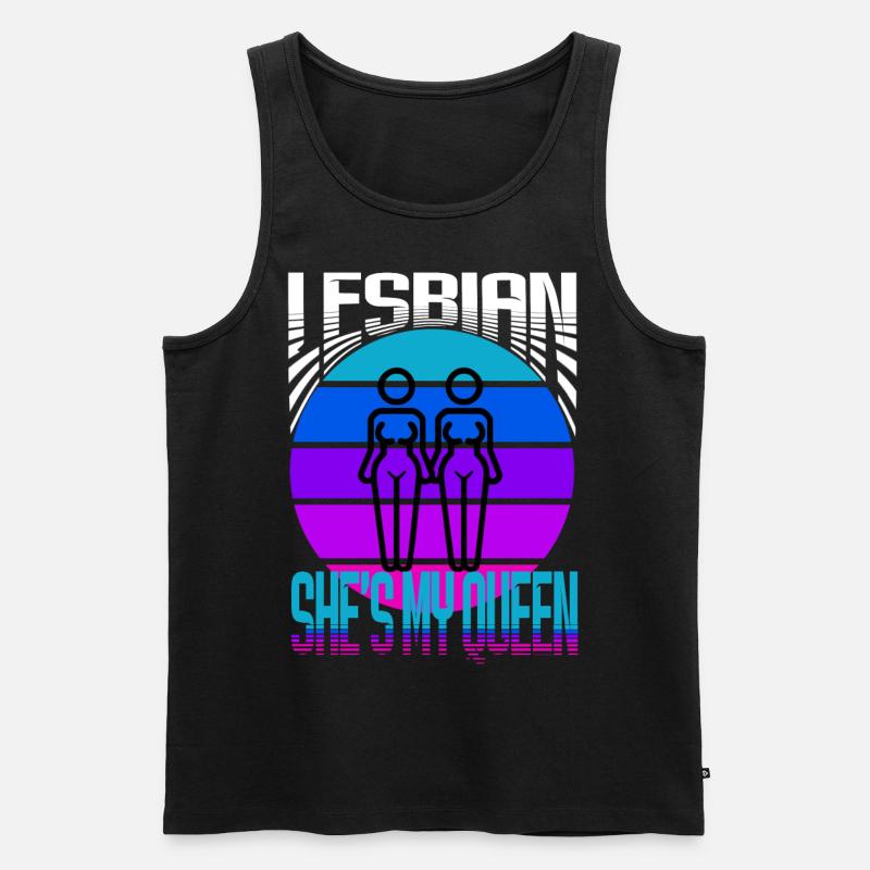 Lesbian - Männer Premium Bio Tank Top - Schwarz