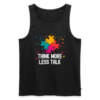 Tshirt autistique Autimus Cadeau Asperger Enfants - Débardeur bio Premium Homme - noir - Devant - Michal (187cm)