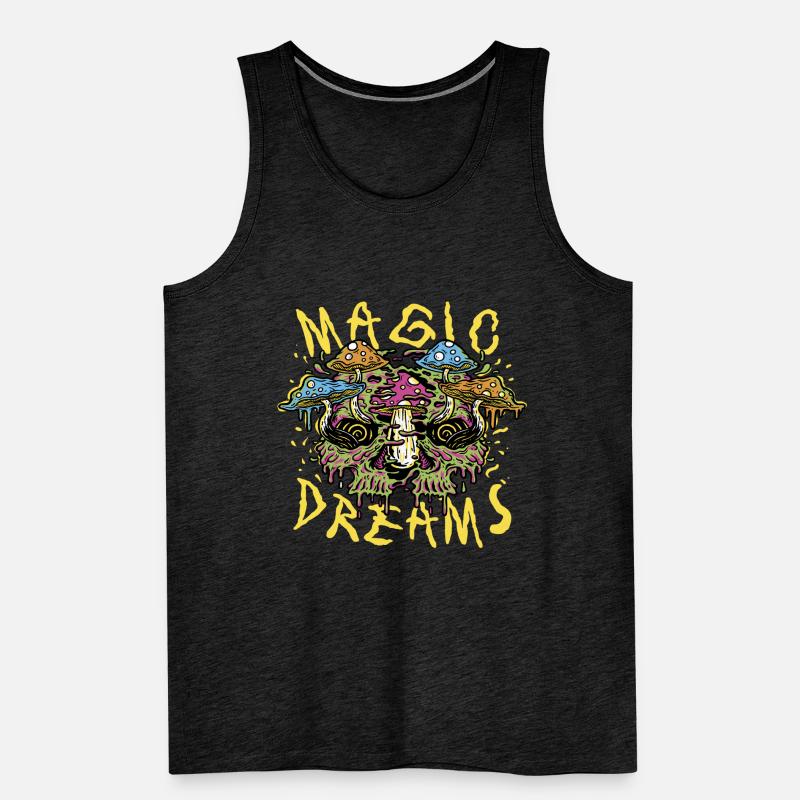 Magic Dreams - Psilocybin, Magic Mushroom Men's Premium Organic Tank Top