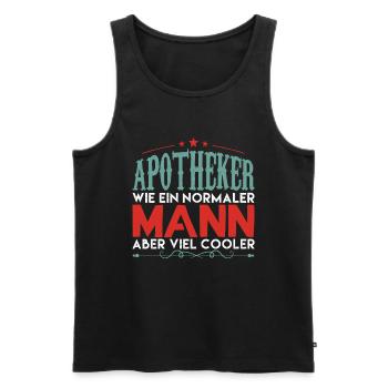 apotheker | apotheker aber viel cooler - Männer Premium Bio Tank Top - Schwarz - Vorne - Michal (187cm)