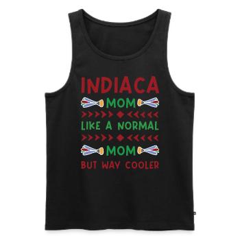Indiaca mom, like normal mom but cooler - Männer Premium Bio Tank Top - Schwarz - Vorne - Michal (187cm)