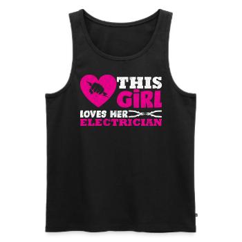 elektriker girl- Elektriker Tshirt - Débardeur bio Premium Homme - noir - Devant - Michal (187cm)