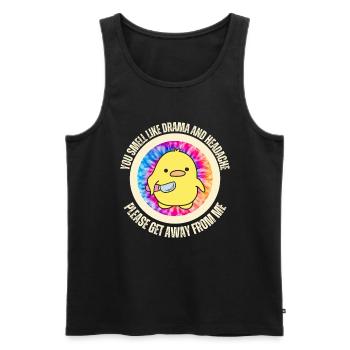 You Smell Like Drama and a Headache Duck - Männer Premium Bio Tank Top - Schwarz - Vorne - Michal (187cm)
