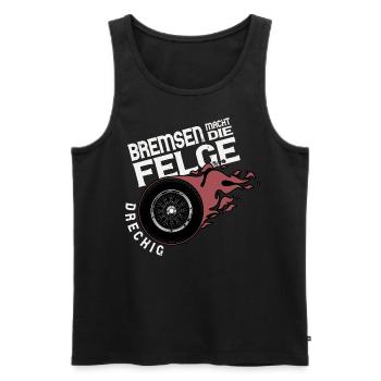 Bremsen macht die Felge dreckig - Motorrad T-Shirt - Männer Premium Bio Tank Top - Schwarz - Vorne - AI Model Male 178 light (178cm)