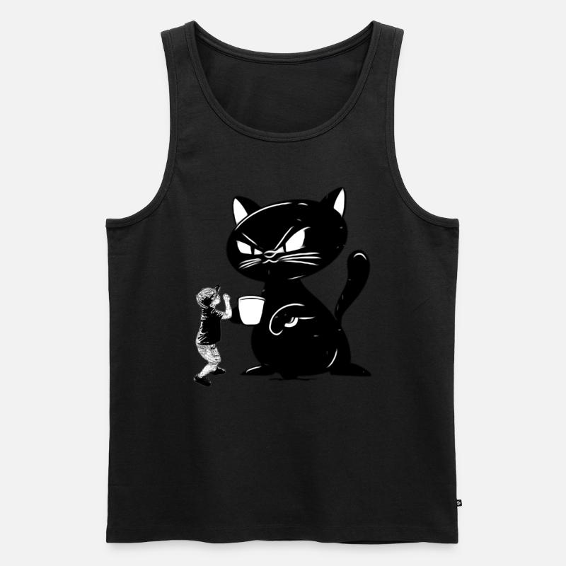 Katze - Männer Premium Bio Tank Top - Schwarz