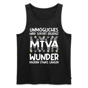 unmögliches wird erledigt wunder dauern mtva - Männer Premium Bio Tank Top - Schwarz - Vorne - Michal (187cm)