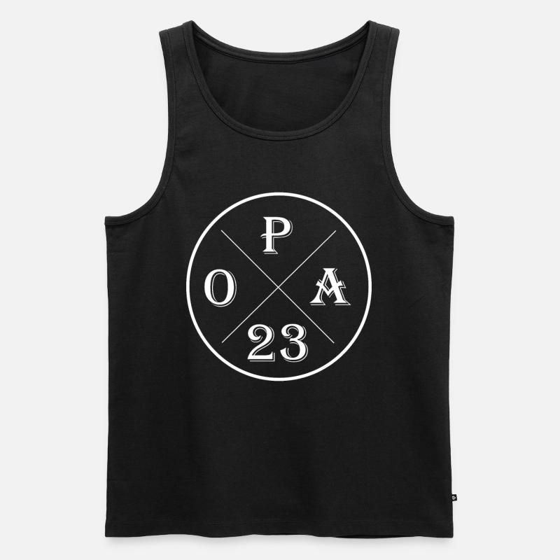 Opa 23 - Männer Premium Bio Tank Top - Schwarz