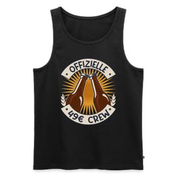 Offizielle 49€ Crew Im sommer mit der Bahn - Männer Premium Bio Tank Top - Schwarz - Vorne - Michal (187cm)