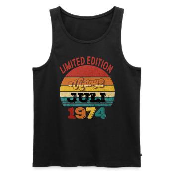 49. Geburtstag Mann 49 Jahre Limited Edition juni - Männer Premium Bio Tank Top - Schwarz - Vorne - Michal (187cm)