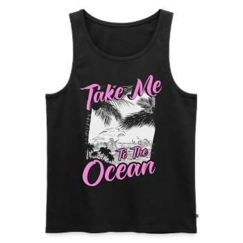 Take me to the Ocean - Sonne Meer Urlaub Shirt - Männer Premium Bio Tank Top - Schwarz - Vorne - Michal (187cm)