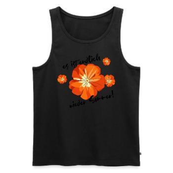 Sommer Blume - Männer Premium Bio Tank Top - Schwarz - Vorne - Michal (187cm)