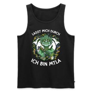 Lasst mich durch ich bin MTLA Labor design - Männer Premium Bio Tank Top - Schwarz - Vorne - Michal (187cm)