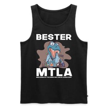 Bester MTLA, Labor assistent - Männer Premium Bio Tank Top - Schwarz - Vorne - Michal (187cm)