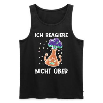 Ich reagiere nicht über mtla labor design - Männer Premium Bio Tank Top - Schwarz - Vorne - Michal (187cm)