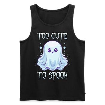 Ghost Shirt: Adorable Halloween Tee Too Cute to Sp - Men's Premium Organic Tank Top - black - Front - Michal (187cm)