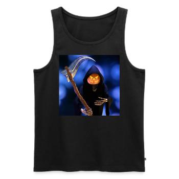 The Grim Reaper for Halloween - Men's Premium Organic Tank Top - black - Front - AI Model Male 178 light (178cm)