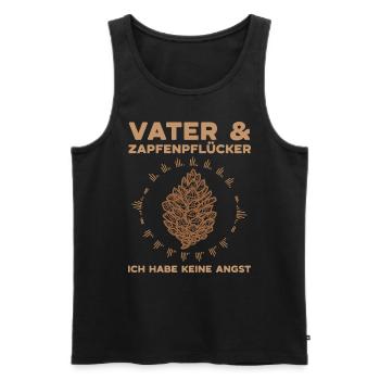 Vater und Zapfenpflücker, Ich habe keine Angst - Männer Premium Bio Tank Top - Schwarz - Vorne - Michal (187cm)