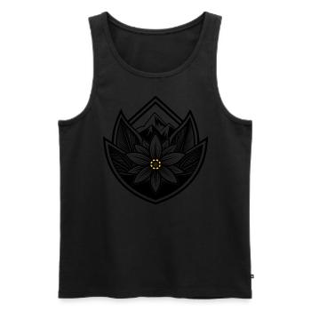 Montagnes Edelweiss Randonnée Alpinisme Ski - Débardeur bio Premium Homme - noir - Devant - Michal (187cm)
