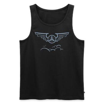 Aviation Symbol Luftwaffenschwinge Flugzeug Pilot - Männer Premium Bio Tank Top - Schwarz - Vorne - Michal (187cm)