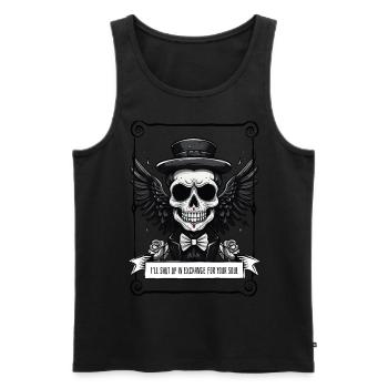 Angel - Skull - Männer Premium Bio Tank Top - Schwarz - Vorne - AI Model Male 178 light (178cm)