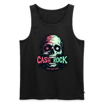 Cashrock Face your Fears - Männer Premium Bio Tank Top - Schwarz - Vorne - Michal (187cm)