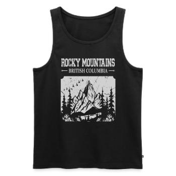 Rocky Mountains British Columbia Ski Resort Canada - Men's Premium Organic Tank Top - black - Front - Michal (187cm)
