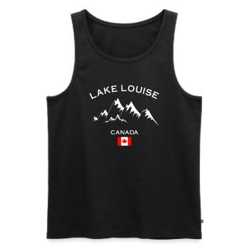 Skigebiet Lake Louise Kanadische Rocky Mountains - Männer Premium Bio Tank Top - Schwarz - Vorne - Michal (187cm)