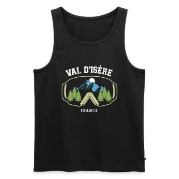 Skigebiet Val D'Isère Französische Alpen Souvenir - Männer Premium Bio Tank Top - Schwarz - Vorne - Michal (187cm)