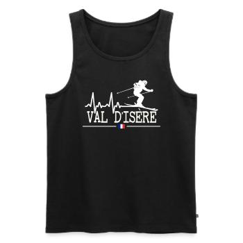 Skigebiet Val D'Isère Französische Alpen Souvenir - Männer Premium Bio Tank Top - Schwarz - Vorne - Michal (187cm)