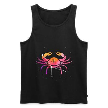 Cancer Signe astrologique Horoscope Astrologie - Débardeur bio Premium Homme - noir - Devant - AI Model Male 178 light (178cm)