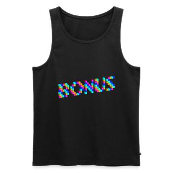 BONUS bonus Bonus Pixel - Débardeur bio Premium Homme - noir - Devant - Michal (187cm)