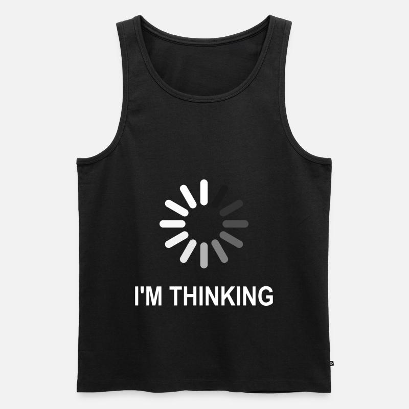 I'm Thinking - Männer Premium Bio Tank Top - Schwarz