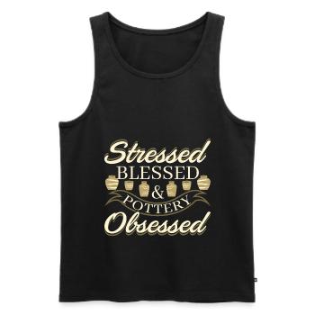 make pottery - Men's Premium Organic Tank Top - black - Front - Michal (187cm)